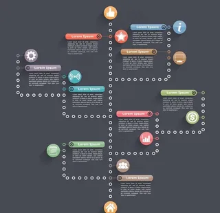 微立体商业信息图表矢量设计元素图片