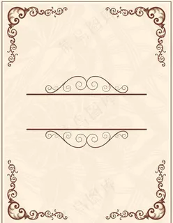 P创意欧式边框欧式花纹免扣素材图片