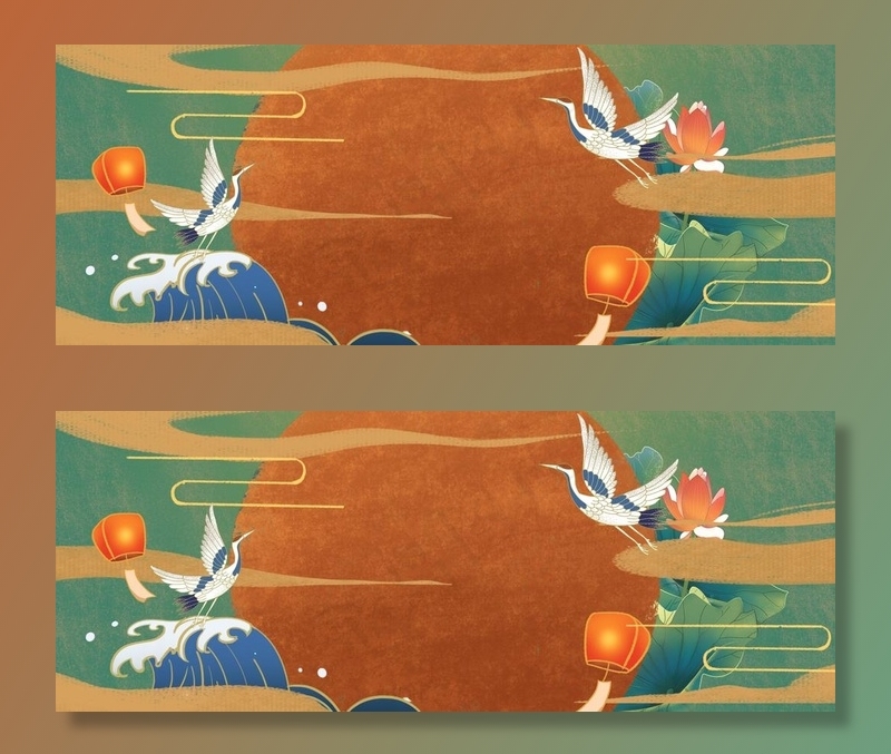 中式国潮飞鹤图片