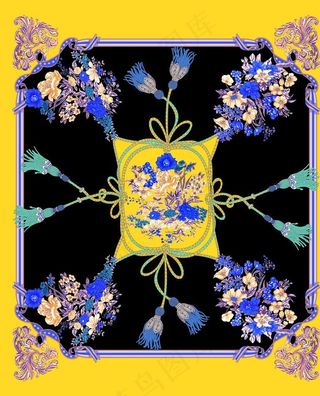 大牌 方巾 丝巾 数码印花 豹图片