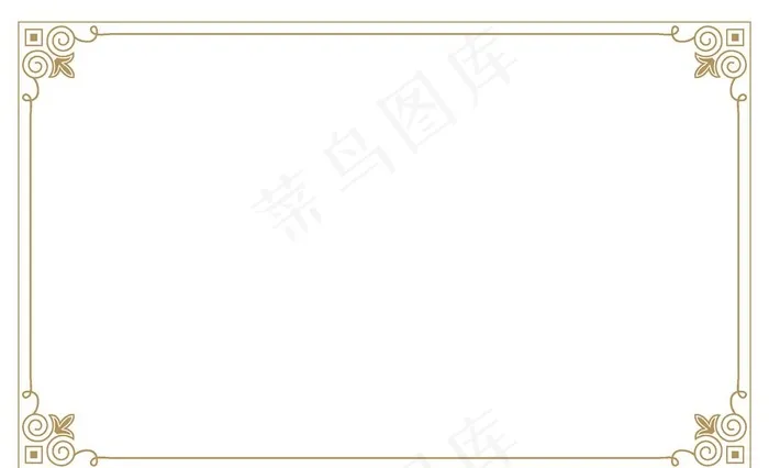 大气金色边框图片ai矢量模版下载