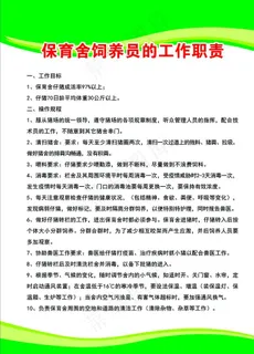 养猪制度工作职责图片