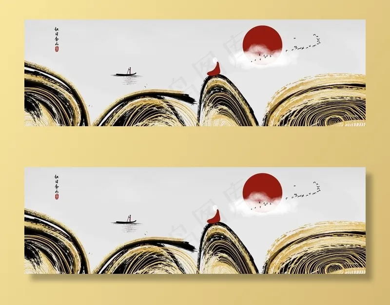 中式装饰画图片(9449X3248(DPI:150))psd模版下载