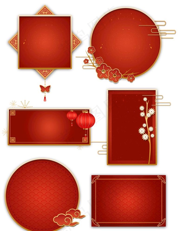 中国风边框图片(3072X4107(DPI:72))psd模版下载