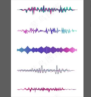 声波抽象图图片