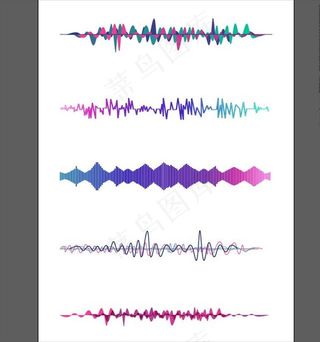 声波抽象图图片