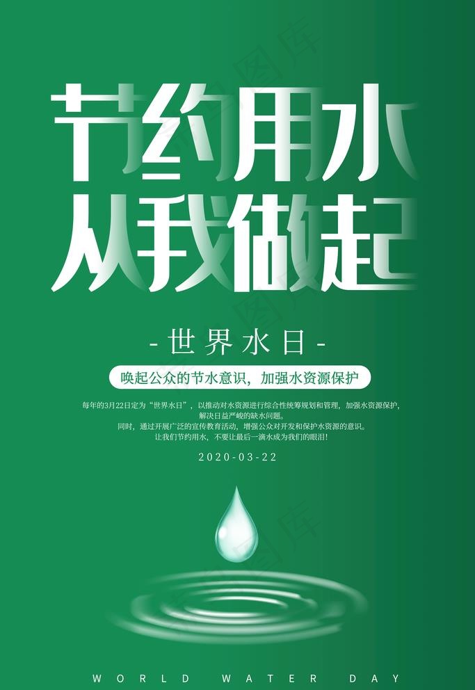 节约用水图片(3543X5315(DPI:150))psd模版下载