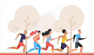 5个跑步人物图片