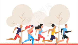 5个跑步人物图片
