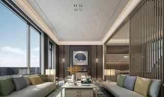 客厅效果图 室内设计 现代 简图片