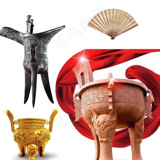 鼎 丝绸 酒杯图片