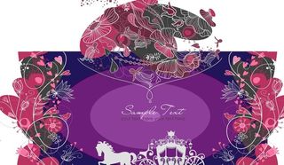 婚礼紫色马车舞台图片