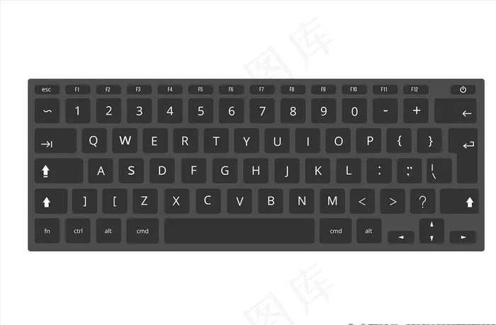 键盘模型图片ai矢量模版下载