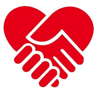 矢量握手爱心图片