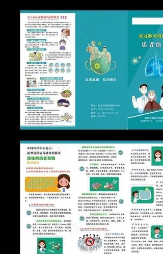 新冠肺炎三折页图片