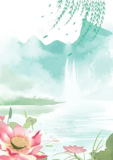 荷花背景图片