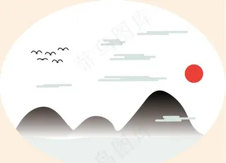 矢量山水图片