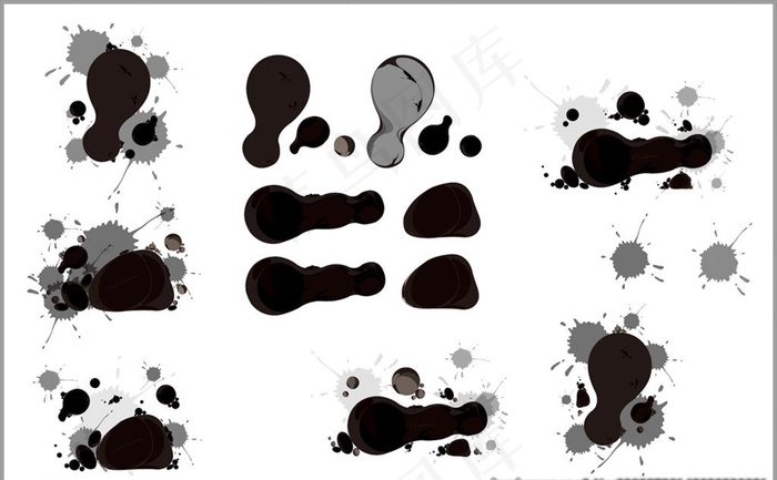 水墨 毛笔 笔触 墨点 墨迹图片