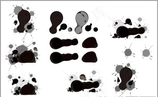 水墨 毛笔 笔触 墨点 墨迹图片