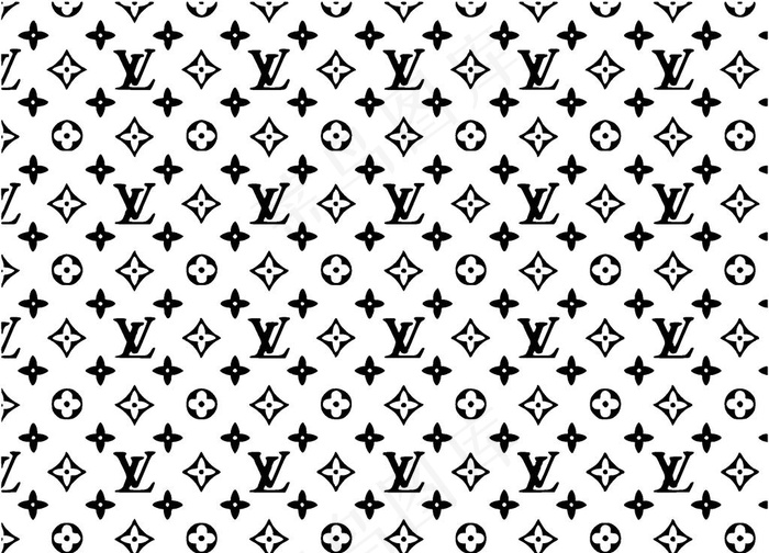 LV路易威登的图案图片ai矢量模版下载