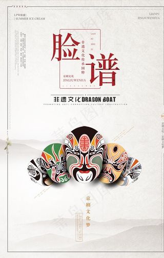 京剧文化系列之脸谱海报图片
