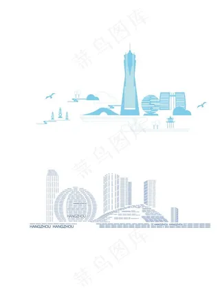 矢量杭州元素图片