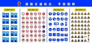 道路交通标志 交通手势（抠图素材）图片