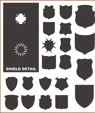 盾牌 异型形状 边框造型图片