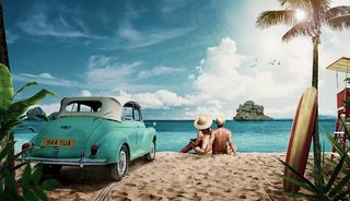 复古度假图图片