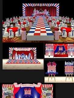 英伦风格主背景 签到区 留影区图片