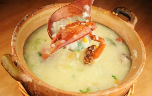 蟹粥海鲜粥图片