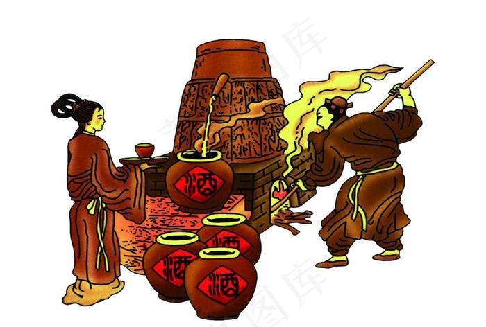 酿酒图图片