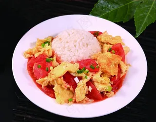 番茄鸡蛋盖饭图片