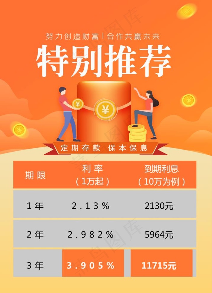 金融银行理财海报图片