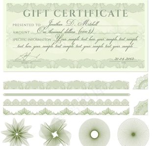 绿色钞票常用花纹图片