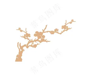 手绘矢量梅花图片