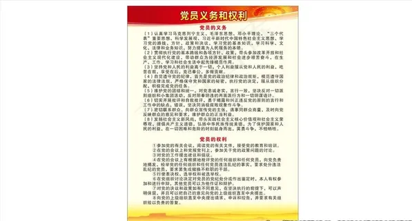 党员义务和权力图片