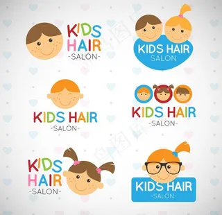 儿童理发标志图片