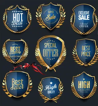 金色标签徽章图片