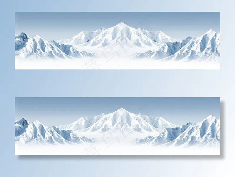 雪山图片psd模版下载