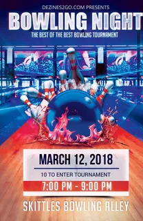 保龄球海报图片