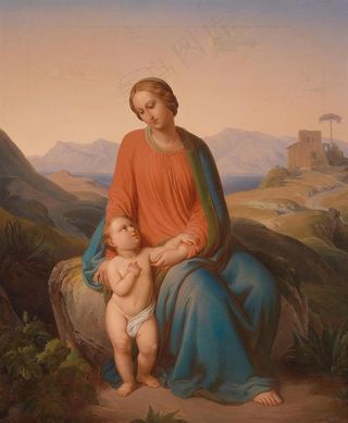 圣母与圣婴图片