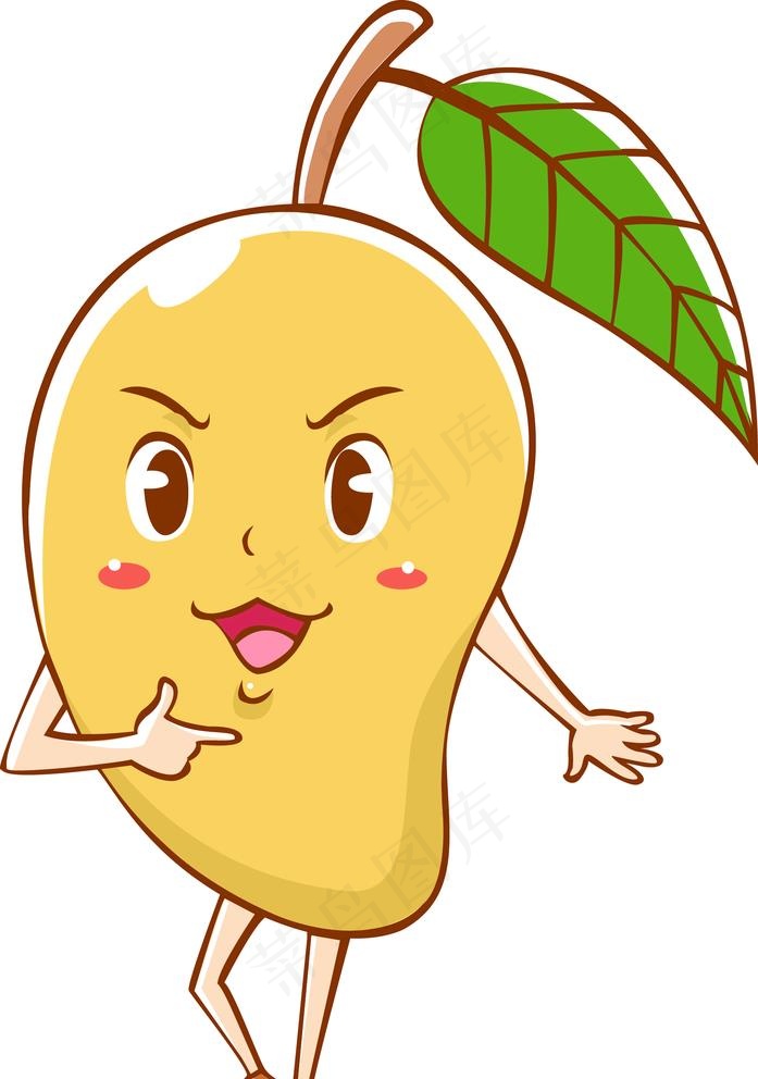 卡通芒果图片ai矢量模版下载