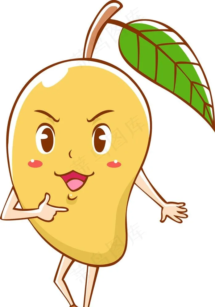 卡通芒果图片ai矢量模版下载