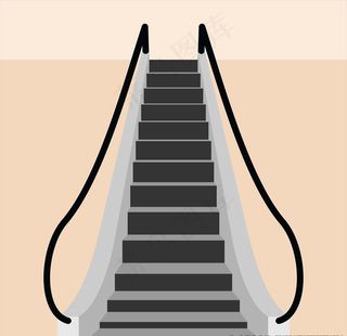 电动扶梯矢量素材图片