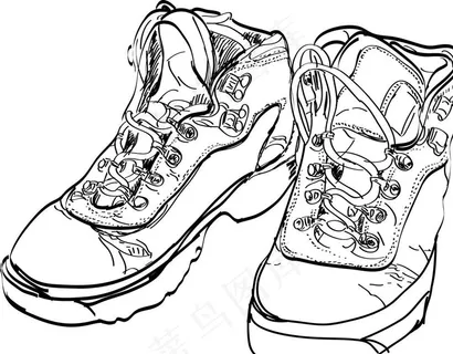 手绘鞋子图片