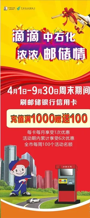 中石化 邮政储蓄 邮政展板图片