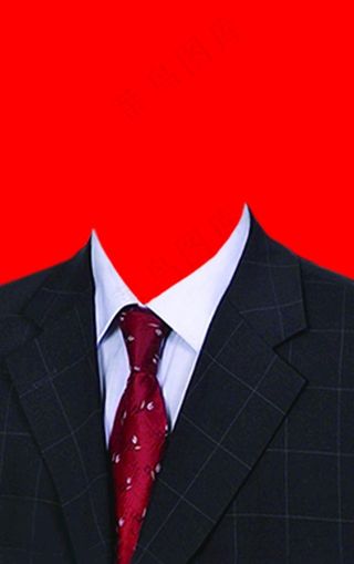 男士西装证件照图片