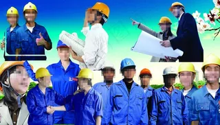 安全帽工人图片