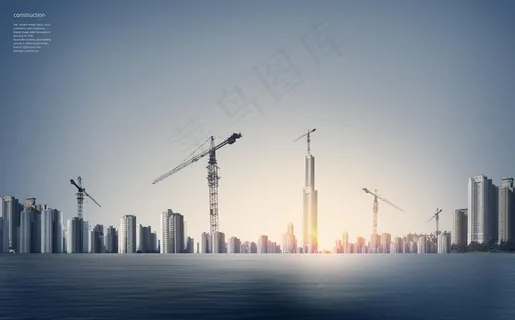 大城市建筑施工背景图片 大城市建筑施工背景图片